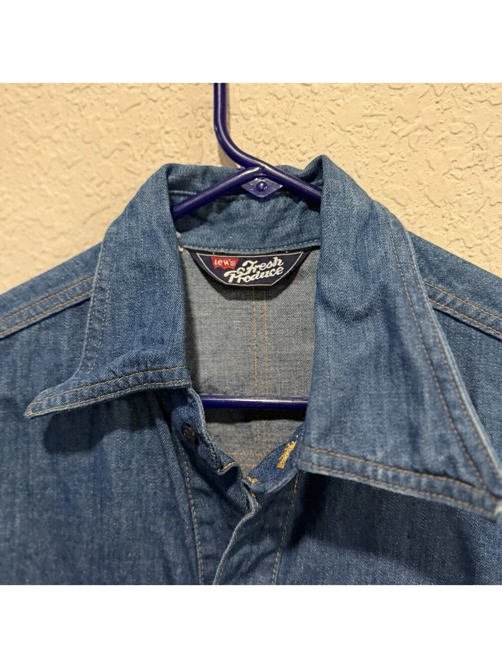 Vintage Levi’s Fresh Produce Denim Harrington Bomber Jacket Size Mens Medium